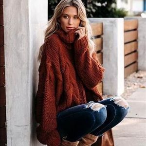 Chunky Cable Knit Sweater